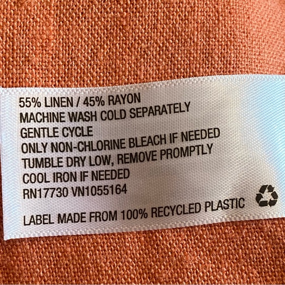 A NEW DAY SIZE XXL PAPER BAG PANTS LINEN ORANGE - Picture 11 of 12